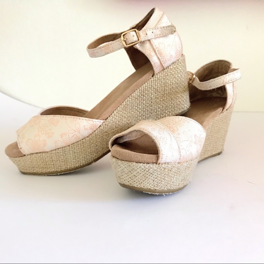 Floral Jacquard Platform Wedge Wedding Sandal 5